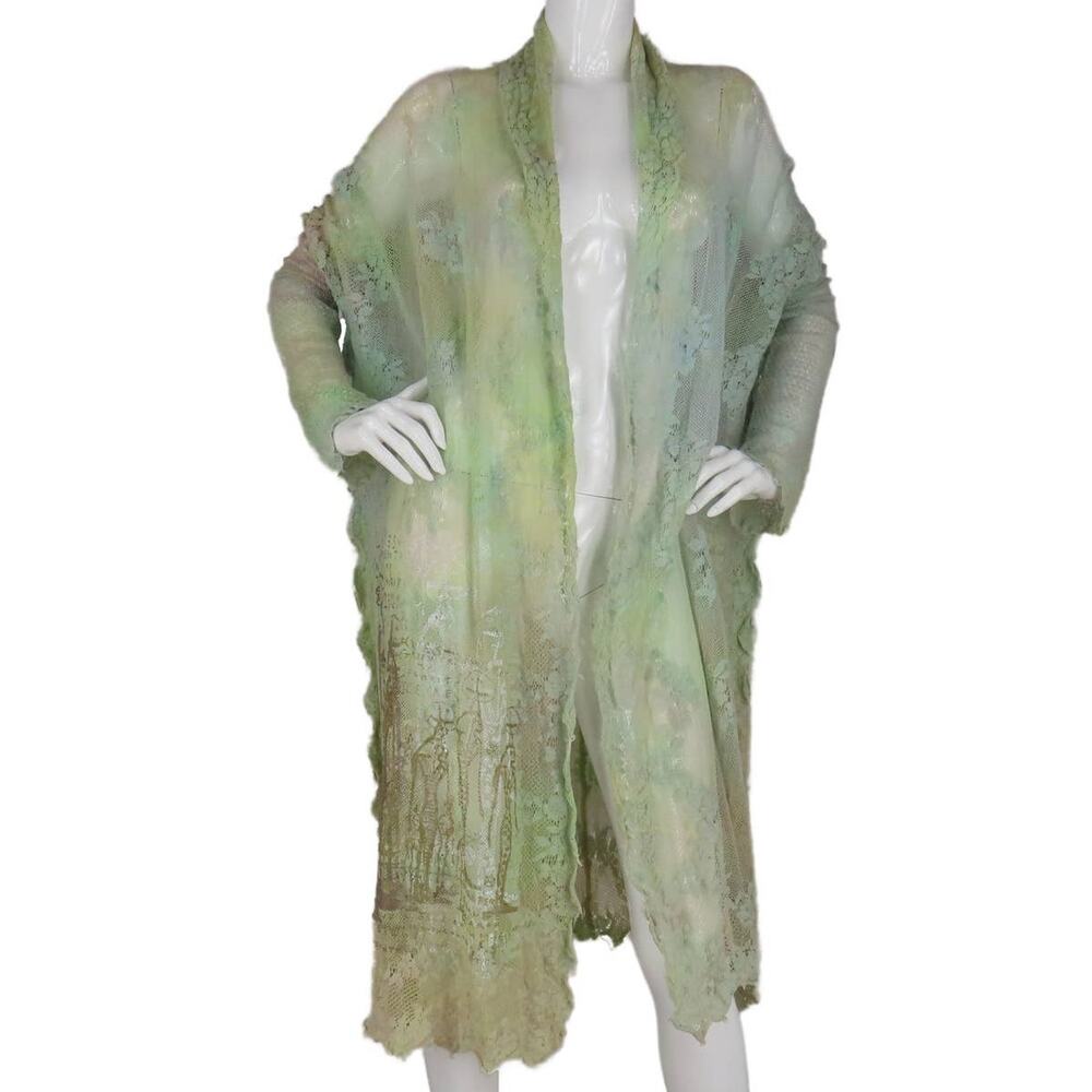 The People of the Labyrinths Tie Dye Festival Boho Robe Cardigan Sweater Jacket